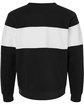 J America Unisex Varisity Fleece Crew black ModelBack