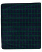 Liberty Bags Fleece/Nylon Plaid Picnic Blanket blackwatch FlatFront