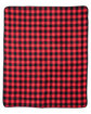 Liberty Bags Fleece/Nylon Plaid Picnic Blanket red buffalo FlatFront