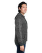J America Unisex Aspen Fleece Pullover Hooded Sweatshirt charcoal speck ModelSide