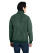 J America Unisex Aspen Fleece Quarter-Zip Sweatshirt forest speck ModelBack