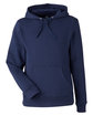 J America Unisex BTB Fleece Hooded Sweatshirt true navy OFFront