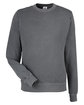 J America Unisex Pigment Dyed Fleece Sweatshirt lead OFFront