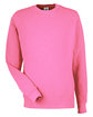 J America Unisex Pigment Dyed Fleece Sweatshirt paradise pink OFFront