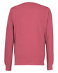 J America Unisex Pigment Dyed Fleece Sweatshirt garnet OFBack