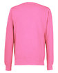 J America Unisex Pigment Dyed Fleece Sweatshirt paradise pink OFBack