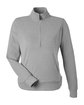 J America Ladies' Element Fleece Quarter-Zip grey OFFront