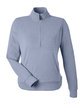 J America Ladies' Element Fleece Quarter-Zip navy OFFront