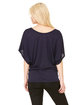 Bella + Canvas Ladies' Flowy Draped Sleeve Dolman T-Shirt midnight ModelBack