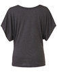 Bella + Canvas Ladies' Flowy Draped Sleeve Dolman T-Shirt dark gry heather FlatBack