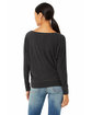 Bella + Canvas Ladies' Flowy Long-Sleeve Off Shoulder T-Shirt dark gry heather ModelBack