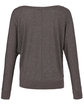 Bella + Canvas Ladies' Flowy Long-Sleeve Off Shoulder T-Shirt dark gry heather FlatBack