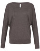 Bella + Canvas Ladies' Flowy Long-Sleeve Off Shoulder T-Shirt dark gry heather FlatFront