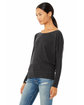 Bella + Canvas Ladies' Flowy Long-Sleeve Off Shoulder T-Shirt dark gry heather ModelQrt