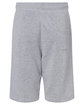 J America Unisex Triblend Fleece Short grey triblend ModelBack