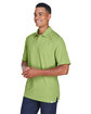 North End Men's Recycled Polyester Performance Piqu Polo cactus green ModelQrt