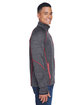 North End Men's Flux Mlange Bonded Fleece Jacket carbon/ oly red ModelSide