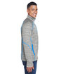 North End Men's Flux Mlange Bonded Fleece Jacket platnm/ oly blu ModelSide