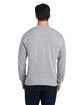 J America Adult Triblend Crewneck Sweatshirt grey triblend ModelBack