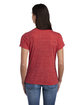 Jerzees Ladies' Snow Heather V-Neck T-Shirt red snow heather ModelBack