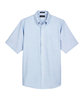 UltraClub Men's Classic Wrinkle-Resistant Short-Sleeve Oxford blue/ white FlatFront