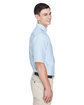 UltraClub Men's Classic Wrinkle-Resistant Short-Sleeve Oxford blue/ white ModelSide