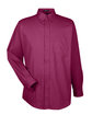 UltraClub Men's Whisper Twill wine OFFront