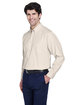 UltraClub Men's Whisper Twill stone ModelQrt