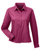 UltraClub Ladies' Whisper Twill wine OFFront