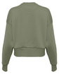 Next Level Apparel Ladies' Heavyweight Sweatshirt light olive OFBack