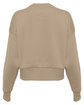 Next Level Apparel Ladies' Heavyweight Sweatshirt tan OFBack