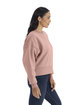 Next Level Apparel Ladies' Heavyweight Sweatshirt desert pink ModelSide