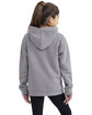 Next Level Apparel Youth Fleece Pullover Hooded Sweatshirt heather gray ModelBack