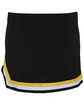 Augusta Sportswear Girls' Pike Skirt blk/ wh/ mtl gld ModelBack