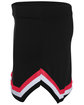 Augusta Sportswear Girls' Pike Skirt black/ red/ wht ModelSide