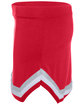 Augusta Sportswear Girls' Pike Skirt red/ wh/ mtl slv ModelSide