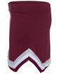 Augusta Sportswear Girls' Pike Skirt mrn/ wht/ mtl sv ModelSide