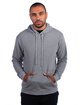 Next Level Apparel Adult Sueded French Terry Pullover Sweatshirt heather gray ModelQrt