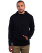 Next Level Apparel Adult Sueded French Terry Pullover Sweatshirt black ModelQrt