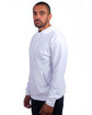 Next Level Apparel Adult Sueded French Terry Pullover Sweatshirt white ModelSide
