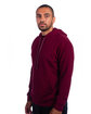 Next Level Apparel Adult Sueded French Terry Pullover Sweatshirt maroon ModelSide
