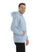 Next Level Apparel Unisex Heavyweight Pullover Hooded Sweatshirt stonewash denim ModelSide