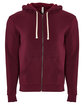 Next Level Apparel Unisex Zip Hoody maroon FlatFront