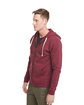 Next Level Apparel Unisex Zip Hoody maroon ModelSide