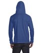 Gildan Adult Lightweight Long-Sleeve Hooded T-Shirt hth blu/ neo yel ModelBack