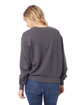 Alternative Ladies' Washed Terry Throwback Pullover Sweatshirt dark grey ModelBack