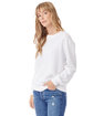 Alternative Ladies' Washed Terry Throwback Pullover Sweatshirt white ModelSide