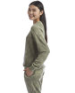 Alternative Ladies' Washed Terry Throwback Pullover Sweatshirt olive ton tie dy ModelSide