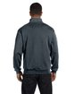 Jerzees Adult NuBlend Quarter-Zip Cadet Collar Sweatshirt black heather ModelBack