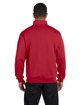 Jerzees Adult NuBlend Quarter-Zip Cadet Collar Sweatshirt true red ModelBack